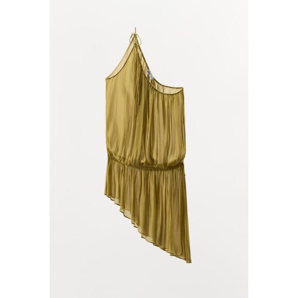 ZARA ASYMMETRIC TOP WITH TIES - Picture 1 of 4